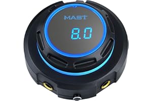 MAST TATTOO Mast Halo Tattoo Power Supply alimentata Blue Light Digital LCD Screen Display Stable Powerful 2A Power Supply dei macchinetta per tatuaggi rotativa Pen (BLUE)
