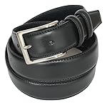 ITALOITALY - Cintura Elegante in Vera Pelle con Doppio Passante, Blu Scuro, ca. 3,5cm, Artigianale, Made in Italy, Unisex...