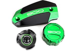 LLIDFONK Per KAWASAKI Z900 Z 900 2017-2025 Accessori Alluminio Moto Anteriore Posteriore Copertura del Serbatoio del Liquido Freno Coperchio di Riempimento dell'Olio del Motore Protezioni (Verde)