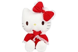 Powmag Hello Kitty Peluche, Hellokitty Peluche, 20 cm Kawaii Jouets en Peluche pour Enfants, Chat Peluche Merch, Anime Mignon Peluches Jouets pour Filles