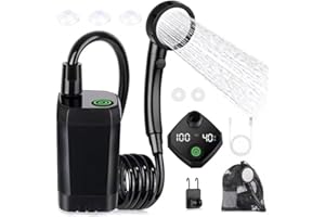 CARROTERR 2025 Portable Camping Shower, USB Rechargeable Outdoor Electric Shower, Handheld Water Pump with Hose, for Camping, Hiking, Beach, Car Washing, Traveling, Pet Cleaning, RV