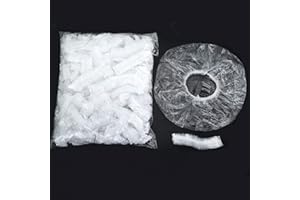 N\A 100 PCS Disposable Hair Bath Shower Caps Larger and Thicker Waterproof Plastic Women Shower Caps For Spa Travel Home Use Hotel and Hair Salon