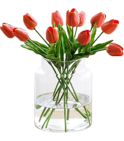 Große Glasvase Von Giessle - Elegante Tischvase Für Blumen & Deko (23cm)