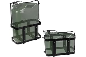 mosegor Jerry Can Holder,10 L & 20 L Jerry Can Bracket, Metal Jerry Can Mount, Lockable Jerry Can Holder Mounting Bracket, Fits 10 & 20 L Jerry Can for Car Truck Petrol Gas Diesel Black