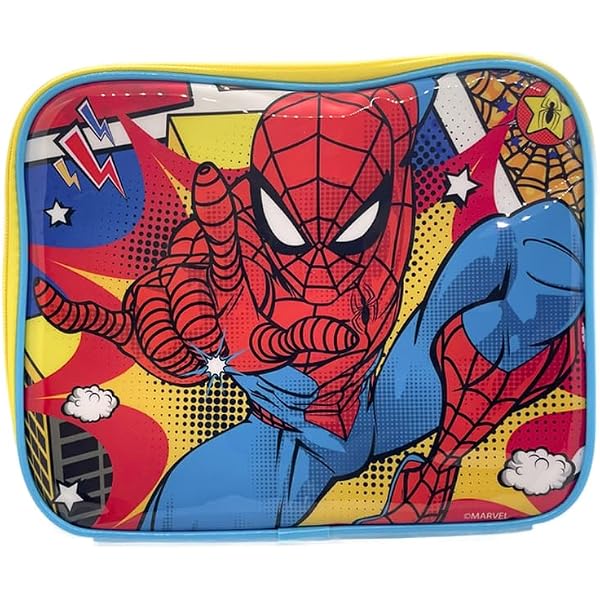Sac à Goûter Isotherme Spiderman - Sac à Dos Enfant Bleu Avec Fermeture éclair
