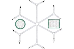 Quelcc Verstellbarer Bettlakenspanner, Elastische Bettlakenspanner, Bettlaken Spanner Bettlakenklammern, Lakenspanner mit Metallclips, Bettlakenverschlüsse, für Bettlaken, Matratze, Sofa (Weiß)