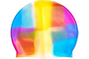 WOWTLMY Kids Swimming Cap for Girls Boys Children,Silicone Kids Swim Hats for Long Hair and Short Hair,Comfortable Unisex Teens Kids Swimming Cap