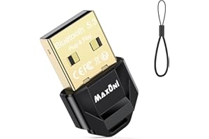 Maxuni USB Bluetooth Dongle Adapter for PC Laptop Desktop, Low Latency Bluetooth Receiver for Keyboard Mouse, Support Windows 10/11/8.1/7