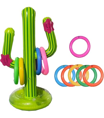 Gioco Lancio Anelli Coniglietto Gonfiabile TIVUNORON - Per Pasqua O Feste, Con 4 Anelli - Foto 13