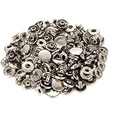 Vielfältige Anwendung: eamqrkt Druckknöpfe mit 4 Befestigungswerkzeugen, 12,5 mm, 40 Sets Silber