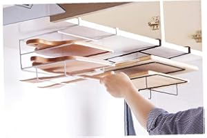 Beito Almacenamiento Poyo Tapa Estante de la Puerta Que cuelga del Metal del sostenedor de la Placa Soporte Platos Pan Tabla de Cortar de Cocina Escurridor Organizador