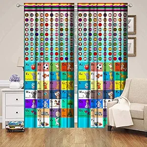 Timeless Home Decor 3D Digital Printed Polyseter Fabric Door Curtain for Bed Room Kids Room Living Room Window/Door/Long Door - 5ft (Set of 2) 39