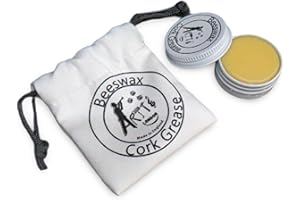 ARTIE LONDON Premium Beeswax Cork Grease - Large 15ml Tin with Microfibre Pouch - For the Safe and Effective Lubrication of Clarinet, Oboe, Bassoon tenon corks & Saxophone neck joint cork