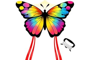 JOYEASE Latawiec dla dzieci – latawiec dla dzieci od 3 lat – latawiec dziecięcy w zestawie 100 m sznurka i ogon w paski