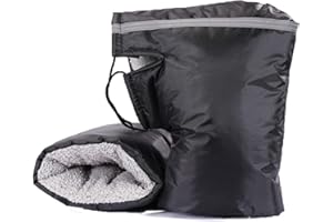 ‎XGOPTS Motorrad Lenkerhandschuhe Wasserdicht Winddicht Handschuhe Motorradlenker Plüsch Motorradhandschuhe Fahrrad Kältebeständig Verdickt Stulpen Lenkerstulpen Radsport Scooter Handschuhe Winter Universal