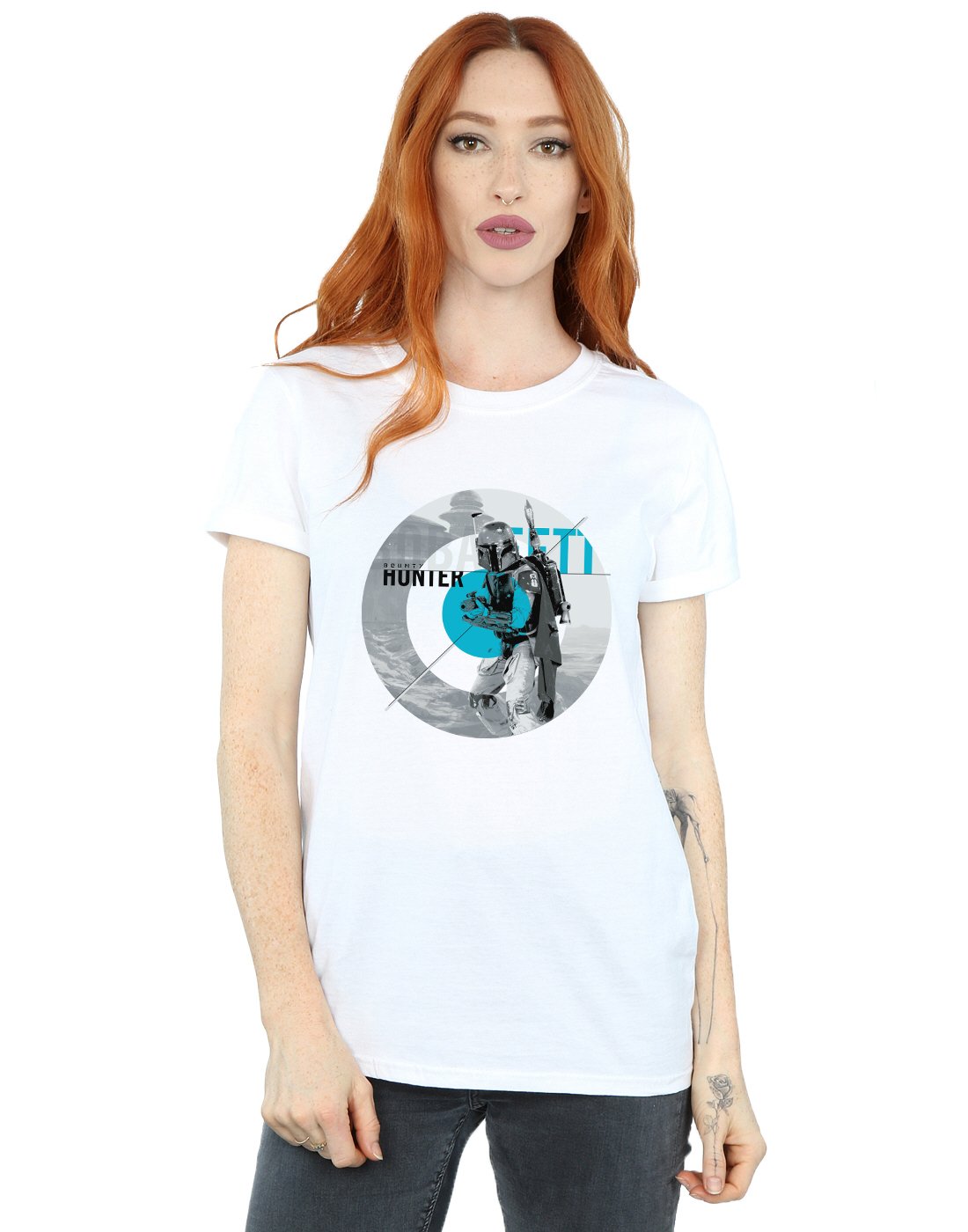 Star-Wars-Damen-Boba-Fett-Bounty-Hunter-Circle-Boyfriend-Fit-T-Shirt-Wei-X-Large