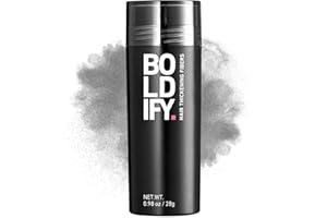BOLDIFY Fibres Capillaires Naturelles - 28g - Poudre Densifiante – Masque la Perte de Cheveux en 15s – Pour Hommes et Femmes (Gris)