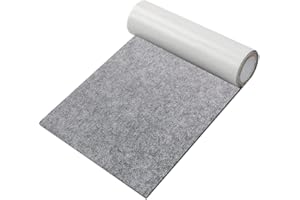 GELAISI Fieltro Adhesivo Gris Oscuro - 20 * 200 cm Fieltro Autoadhesivo, Tela de Adhesivo Fieltro para Manualidades, moqueta, Muebles, fabricación de Disfraces y joyeros