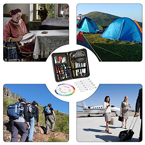 Nähset Kasimir 42 Premium Nähzubehör in a Mini Tragetasche Perfekte Zubehör für Anfänger Erwachsen Kinder Happy-Planer Zuhause Reparatur Reise und Notfall(Schwarz) - 6