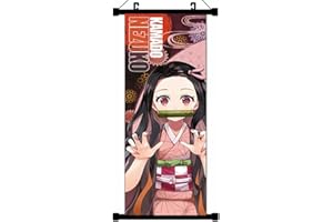 FISAPBXC Carteles de Lienzo de Anime, Anime D-emon Slayer Wall Scroll, Póster de Anime, Wall Scroll Póster Anime , Japonesa Anime Wall Scroll, para los Amantes de Anime 30 x 70 cm -A