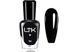 MRCUVARYAS Schwarzer Nagellack - Schnell trocknend & Langanhaltend Schwarz Shimmer Nail Polish, ungiftiger Nagellack auf Wasserbasis, kein UV-Lampe für DIY Nail Art Nagelkunst Maniküre zu Haus (Black)