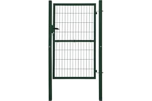 V2Aox Gartentor Tor für Gartenzaun Zaun 160 cm hoch Gartentür aus Metall für Stabmattenzaun Abschließbar inkl. Pfosten Grün