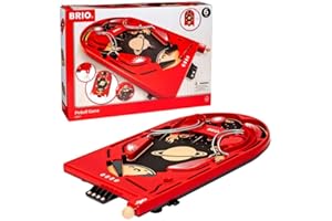 BRIO - Pinball, Flipper, juego de acción, 5 Piezas, Edad 6+ Años