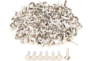 GIVBRO Spille divise Mini Brads Elementi di Fissaggio di Carta Rotondi Metallo Brads per DIY Craft Stampaggio Scrapbooking Strumento 50 Pezzi