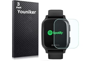 Youniker 6 Pack Compatible with Garmin Venu Sq Screen Protector Film for Garmin Venu Sq GPS Smartwatch Screen Protectors Foils Screen Cover Crystal Clear HD Anti-Scratch Anti-Fingerprint