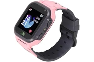 CUIFATI Inteligentne Zegarki dla Dzieci, Kolorowy Ekran Dotykowy 1,44 Cala Wodoodporny Zegarek Telefoniczny z funkcją SOS, Lokalizator GPS, Połączenie Dwukierunkowe, Czat Głosowy, (Różowy)