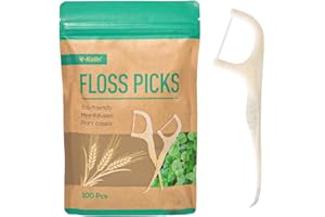 ‎Y-KELIN Y-Kelin Zwei-Faden Zahnseide-Sticks – 100 Stück, umweltfreundliche Zahnseide-Sticks aus Weizenstroh, nachhaltig & wiederverwendbar, vegan & tierversuchsfrei