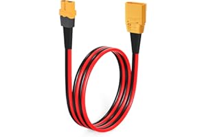 ELFCULB Cavo XT60 a XT90, 10AWG XT90 a XT60, prolunga cavo XT60 femmina a XT90 maschio per RC Lipo FPV Drone (60 cm)