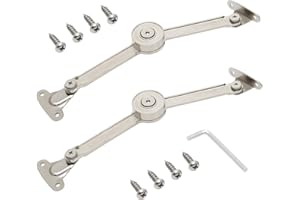 FL HUA 2 Pezzi Cerniera di Supporto del Coperchio con Hardware di Montaggio, Cerniere Ammortizzanti per Ante Ribalta, Cerniere a Ribalta per Armadietto Scaffale