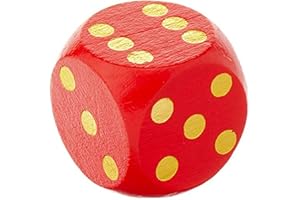 Tobar Extra Large Wooden Dice - 1 Colour Sent at Random