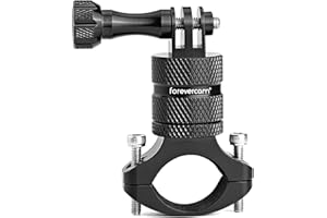 Forevercam Manillar de la cámara de montaje en bicicleta, soporte de bicicleta de montaña de aleación de aluminio, soporte de rotación de 360 grados compatible con todos los modelos / cámaras de acción de montaña GoPro