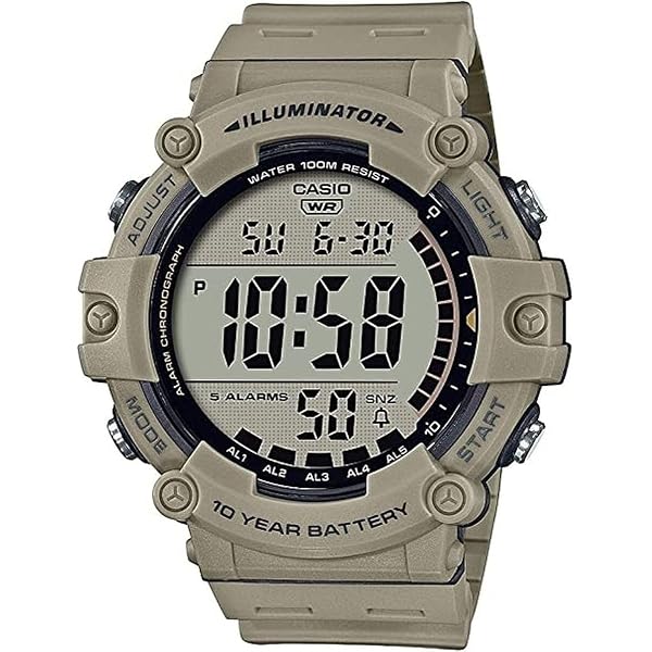 Casio Men's Watch Heavy Duty Chronograph Black Dial Orange Strap MCW100H-4A 889232122472