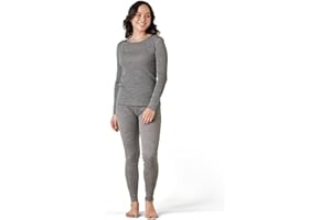 LAPASA 100% Lana Merino Set Termico Intimo Donna Strato Base Maglia a Maniche Lunghe e Pantaloni Lunghi L58
