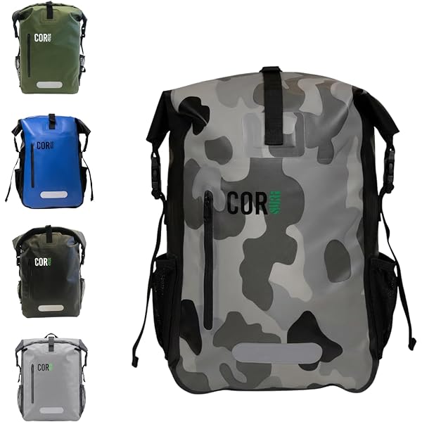 Schitec Waterproof Backpack Dry Bag 25L Heavy Duty Roll Closure Top Travel Backpack with IPX8 Waterproof Phone Case for Canoeing, Kayaking, Rafting, Skiing, Fishing, Camping and Beach