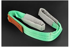 BUZZ 1 eslinga de 2 toneladas 3 m, correa de elevación, eslingas planas tejidas de poliéster, para levantar una mercancía o un vehículo, tirar de mercancías pesadas, una carga, una grúa - verde