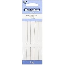 Beadalon Lot de 4 Aiguilles à chas Pliables de Taille