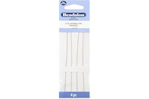 Beadalon 5 Aiguilles à chas Pliable Medium Lot de 4