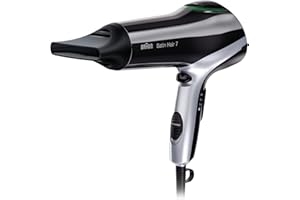 ‎BRAUN Braun Satin Hair 7 Haartrockner, professioneller Föhn mit IonTec und Satin Protect Technologie, HD710, schwarz