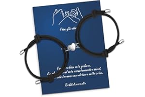 BERRY ONLY Pärchen Armband Magnet,Paar Armbänder Partner Armband, Fernbeziehung Armband Liebes Armband Für Paare,Geschenke Für Freund,Freundin,Sein Und Sie Valentinstag Armband,Armband Geschenk Für Paare