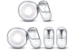 DALARAN Perles d'arrêt en argent sterling 925 pour bracelet Pandora, Caoutchouc Argent sterling Argent, Pas de gemme