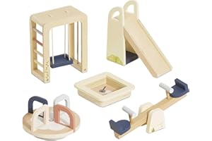 Le Toy Van - Wooden Dolls house Outdoor Play Furniture | Girls & Boys 5 Piece Outdoor Play Set – Suitable for Ages 3+