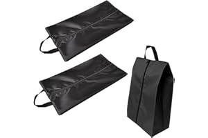 PFLYPF 3 Pièce Chargement Sac à Chaussures, Sacs de Chaussures étanches de Grande capacité, Accessoires de Voyage portatifs, Sacs de Rangement Zip, Idéal pour Une Utilisation Quotidienne, randonnée (Noir)