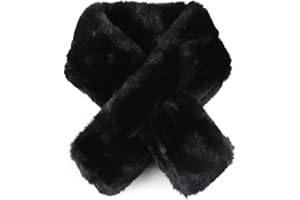 XIAOHAWANG Warm Winter Women Scarf Faux Fur Lady Neck Warmer Fleece Collar Scarf for Women