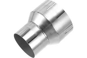 Motoforti 2.5"OD to 3.5"OD Mandrel Exhaust Bend Elbow Concentric Reducer T304 Stainless Steel Pipe Adapter 4 Inch Length Silver Tone