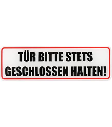 Produktbild von Melis-Folienwerkstatt Schild 'Tür Immer Geschlossen' 60x40cm - Aluverbund Made In Germany