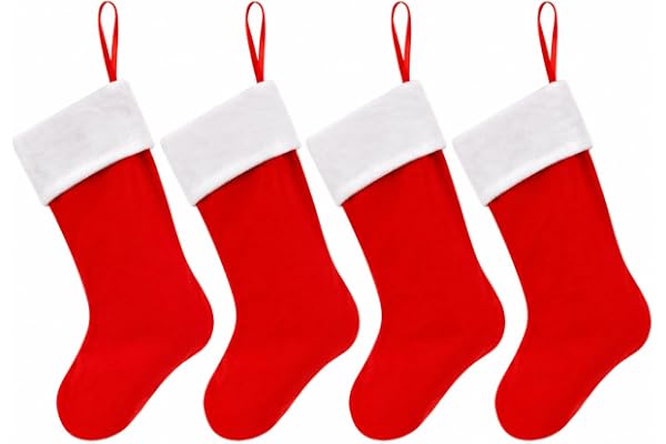 TK grupp Timo lingler julstrumpa, Nikolyttestäng, julstrumpor, Nikolaus strumpa för upphängning och påfyllning till jul och Nikolaus 4x Nikolaussocken